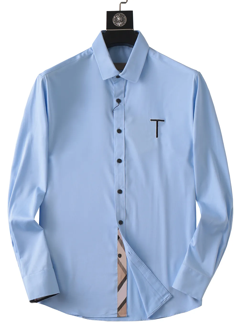 Mens Long Sleeve Designer Button Up Shirts Casual Formal