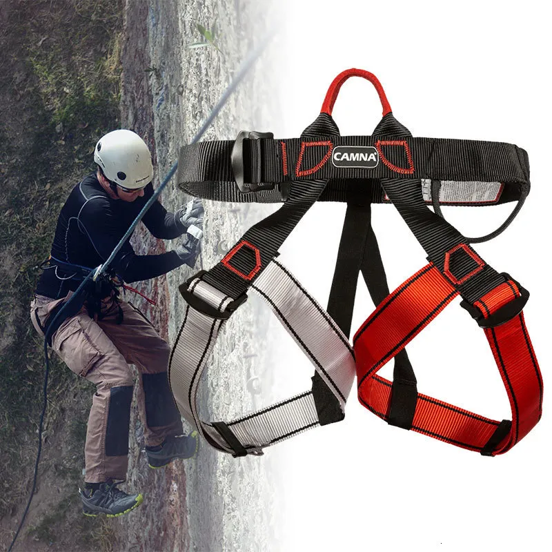Climbing Ropes Professional Outdoor Rock Harness Seated Downhill Sports Safety Belt Half Survival Equipment Aerial Work 230801