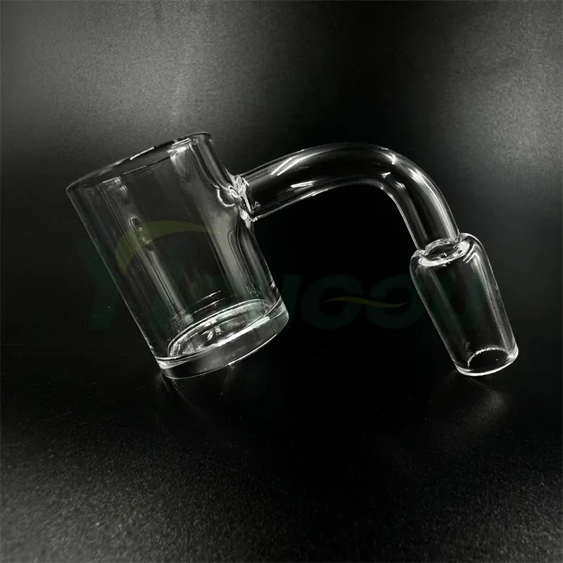 DHL Yinuoou Smoking 25mm Flat Top Quartz Banger 5mm Fondo spesso Saldatura senza giunte Fumo Chiodi vetro Acqua Bong Dab Rigs Tubi