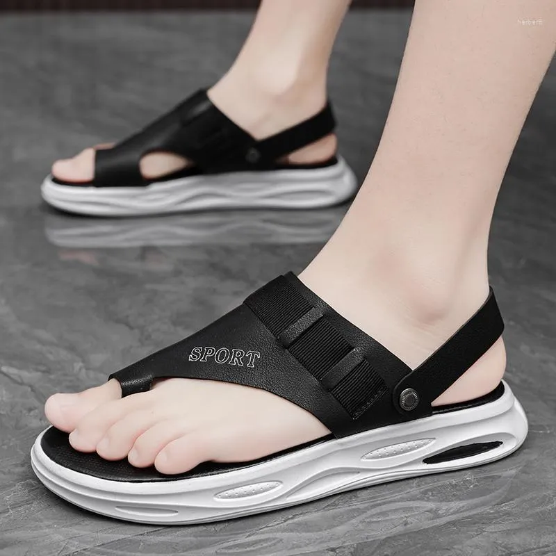 Sandals Slippers Men's Flip-Flops Soft Bottom Sports Hard-Wearing Summer Outer Wear Plywood Beach
