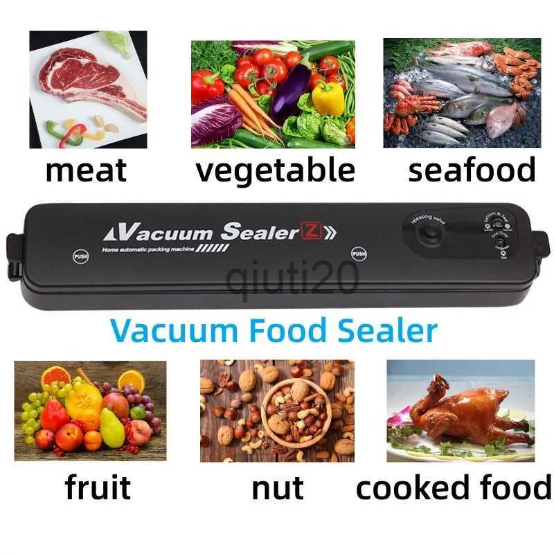 220V/110V Vacuum Sealer Packaging Machine with Free 10pcs Vacuum Bags  Household Black Food EU/UK/