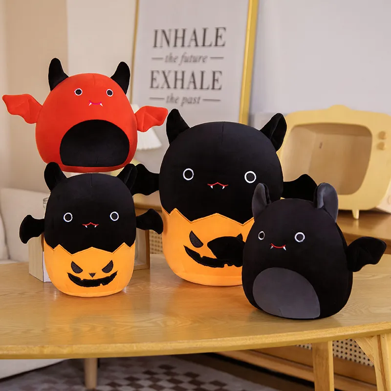 Wholesale Halloween pumpkin throw pillows funny bat plush toys children's games Playmate doll machine prizes