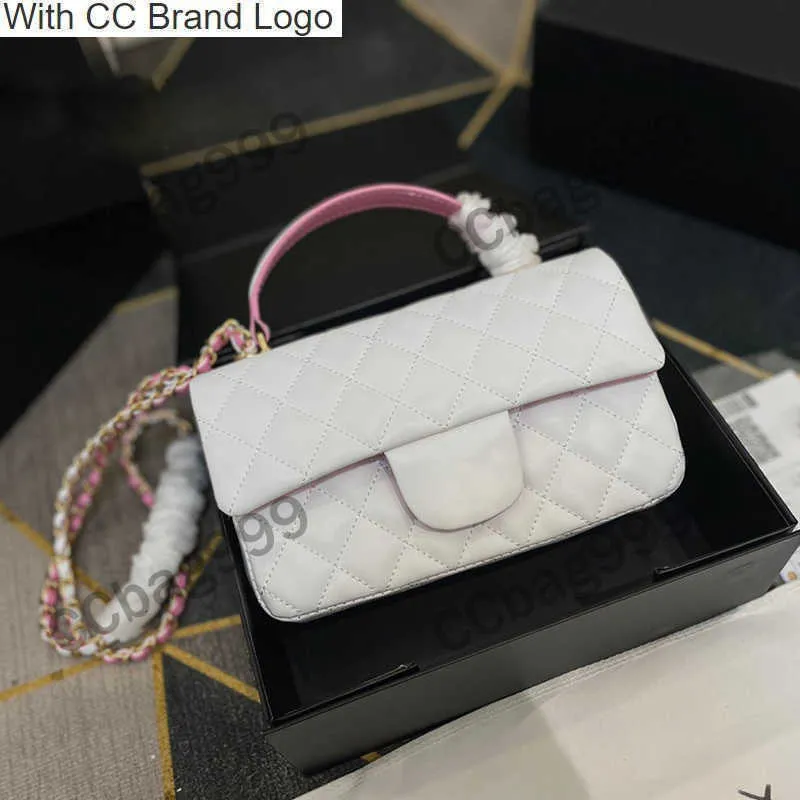 CC Cross Vücut Çift renkli deri saplı kanat çantaları zincirle ilgili orijinal deri kapitone elmas klasik çanta altın donanım madeni para cüzdanlar tasarımcı debriyaj çantası wa