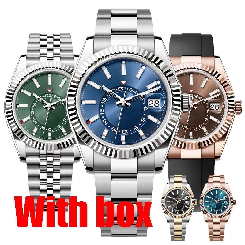 Mens Watch Designer Watches High Quality Men top luxury SKY Automatic Mechanical 2813 Movement 904L Stainless Steel Ceramic Bezel Submariners Waterproof Watch