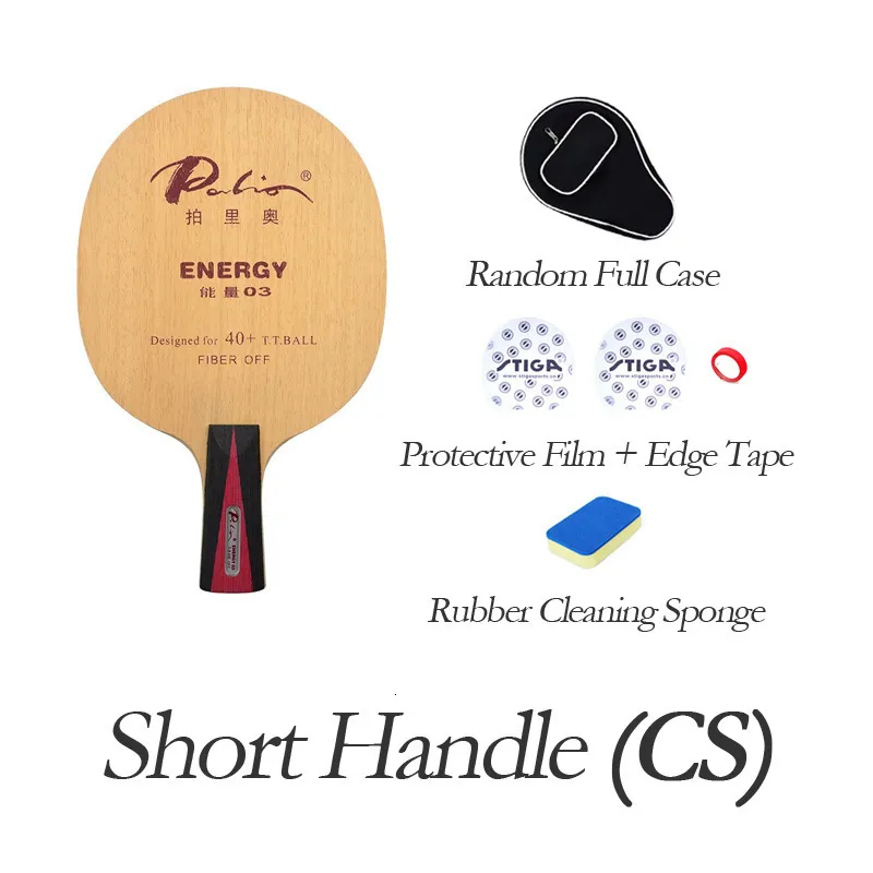 Table Tennis Raquets Original PALIO ENERGY 03 Blade Racket 54 CARBON ...