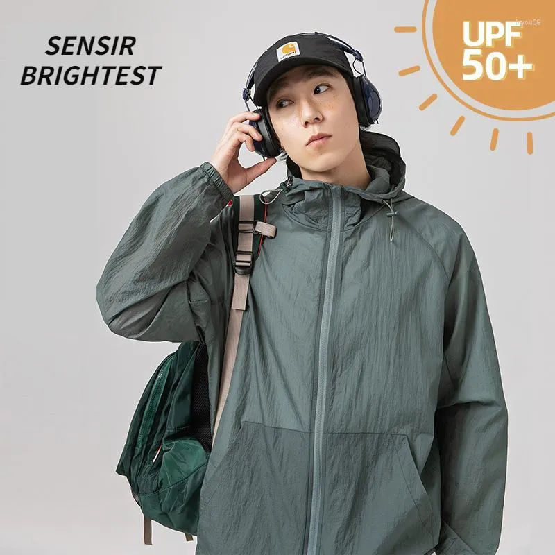 メンズジャケットUPF550男性と女性のための屋外日焼け服服夏のゆるい軽量通気性UVコート