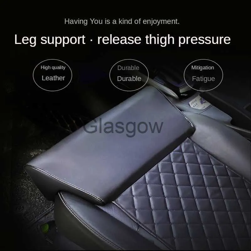 Sièges d'auto Rallonge en cuir Housse de coussin de siège de voiture Soutien des jambes Oreiller tête cou main Accoudoir taille lombaire Relax Fatigue Pad Tapis Accessoires x0801