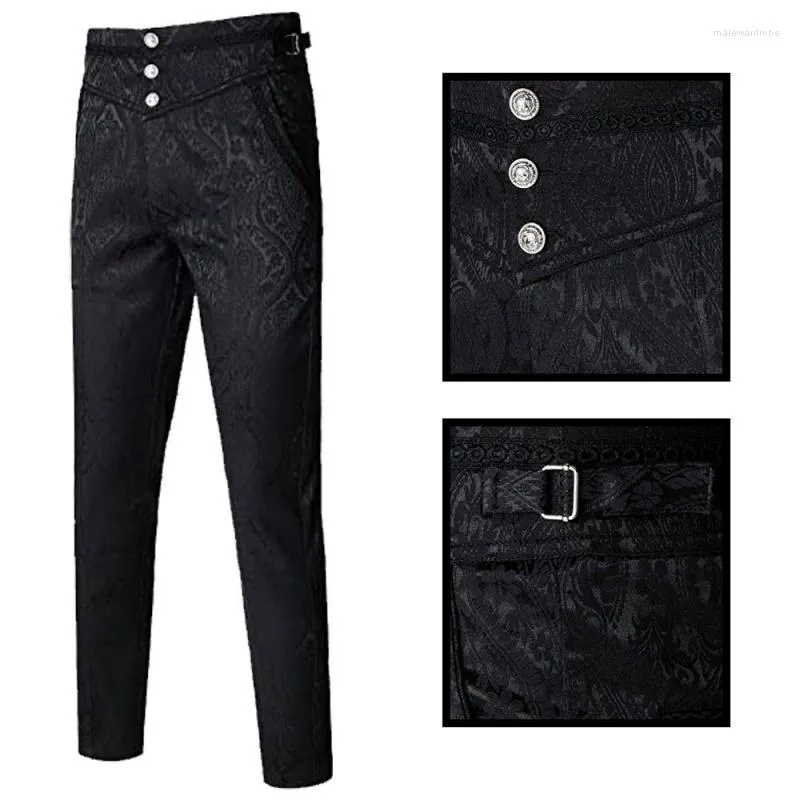 Męskie spodnie Halloween mężczyźni gotycki pantalon Victorien Victorian steampunk Homme Gotico Vittoriano Hombre Performance