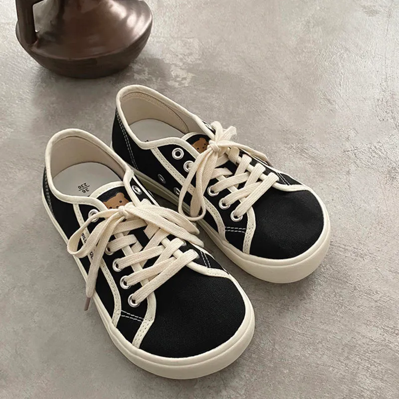 مصمم أحذية اللباس Canva Low Top Top Sneakers على نطاق واسع من الدانتيلون حتى المدربين 2023 Girls Red Blue Tenis Plimsolls 230801