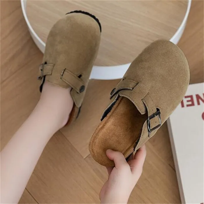 Designer Cork Flat Slippers Fashion Leather Kids Slipper Favourite Beach Sandals Boys Girls Youth Children Casual Shoes Clogs Bag Head Non-Slip Slides