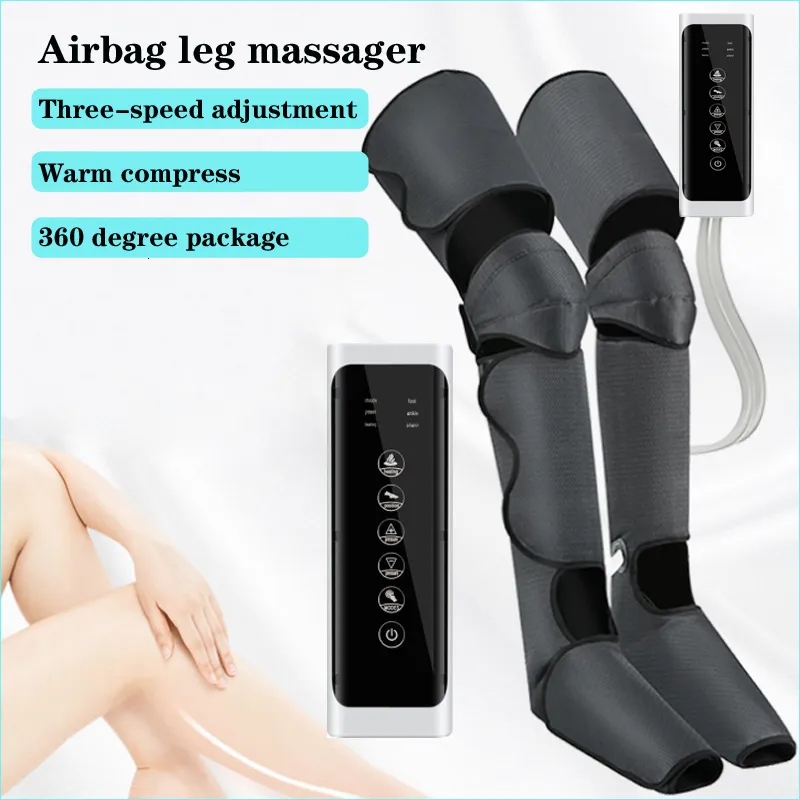 Leg Massagers Air Compression Massager Heated for Foot and Calf Thigh Blood Circulation with Handheld Controller 360° Wrap Boots 230801