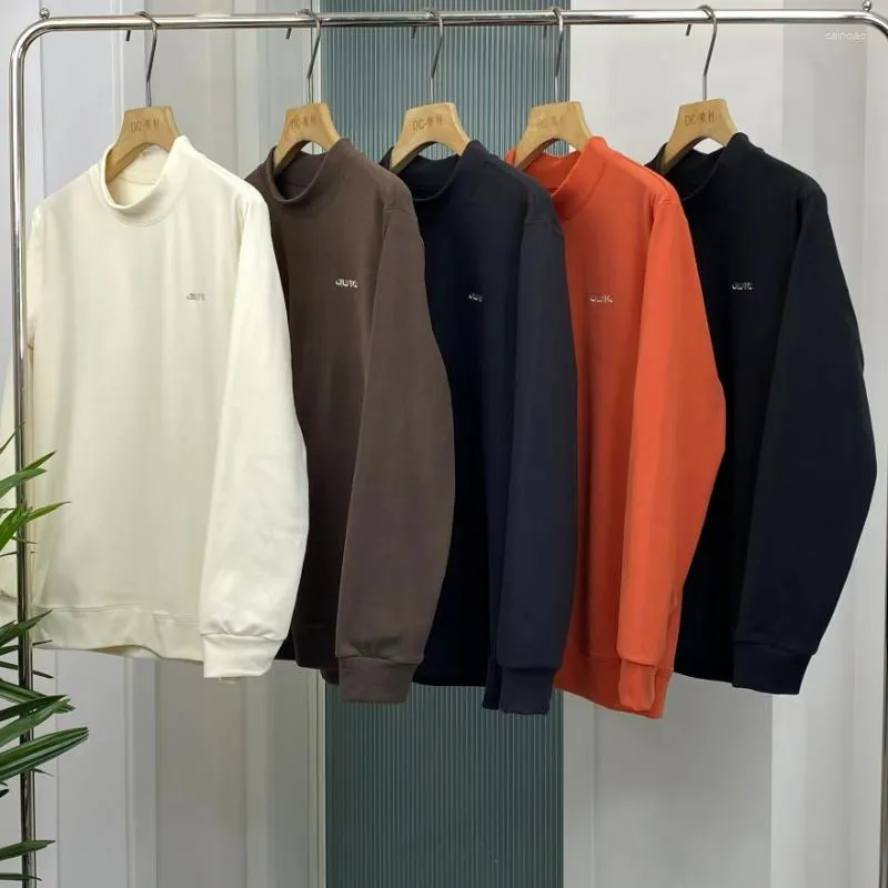 Sudaderas con capucha para hombres 23SS Ropa para hombres Sudadera con capucha para parejas Tecnología de cuello redondo de color puro Suéter de cachemira Absorbente de sudor Transpirable Tamaño L-4XL