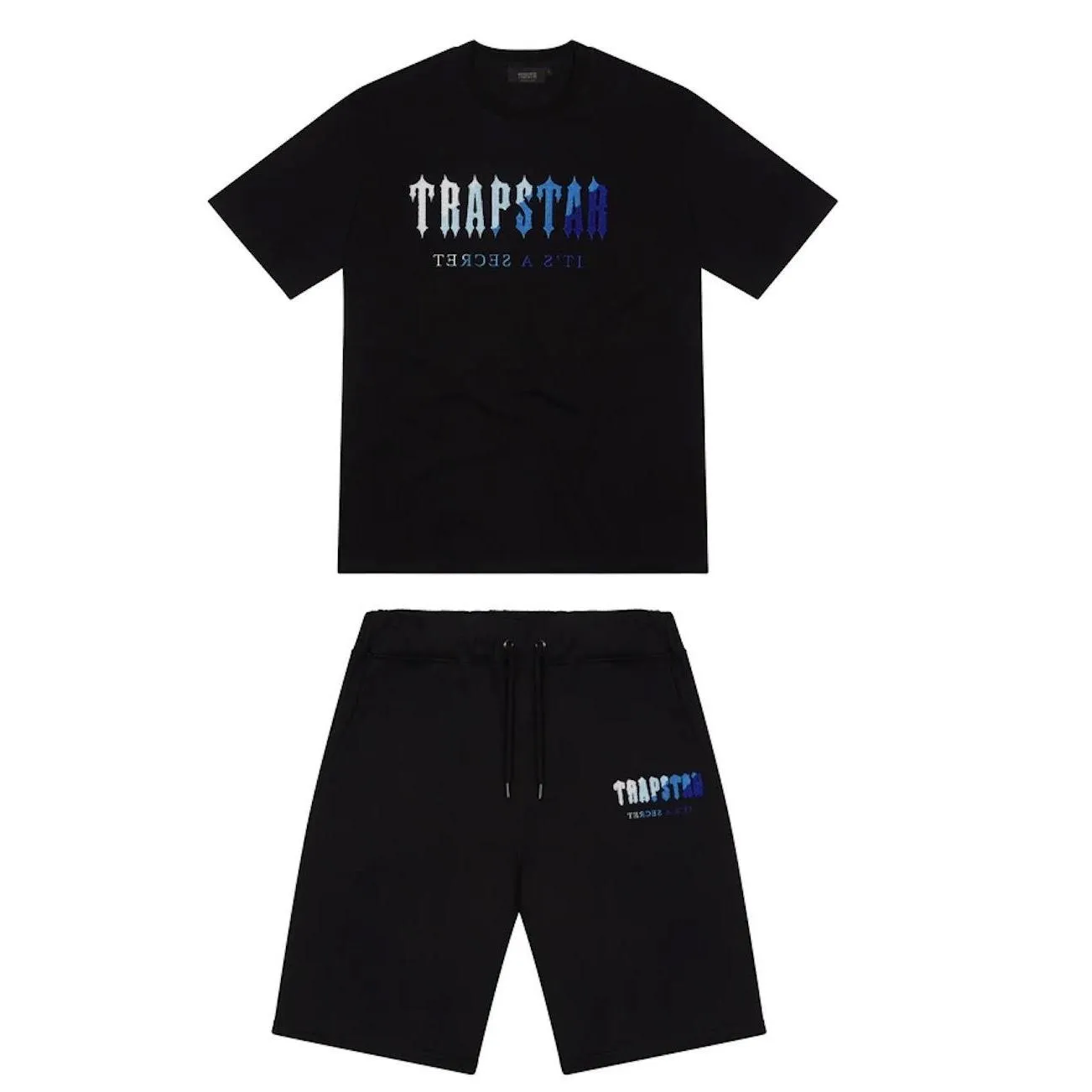 Camisetas para hombre Trapstar Camiseta de manga corta con estampado de chenilla Chándal Algodón negro London Streetwear S-2Xl Drop Delivery Dhm6T