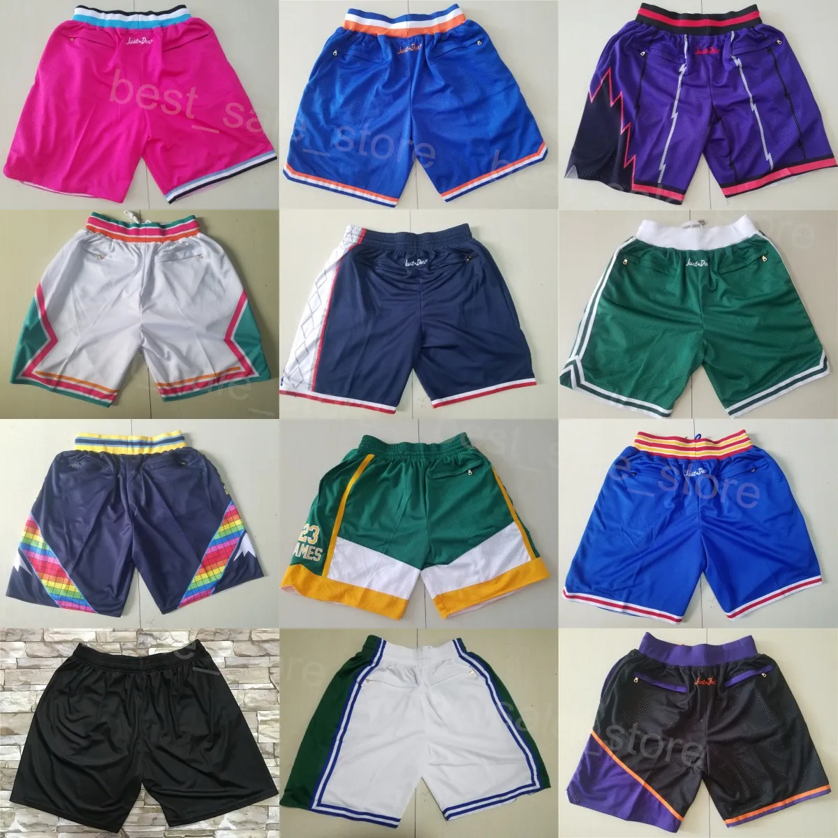 Team basketbyxa sporthäst svettbyxor som kör shorts fick blixtlås slitage slingring elastisk midja snabb torr solid zip up josh green kyle Anderson Isaac Okoro