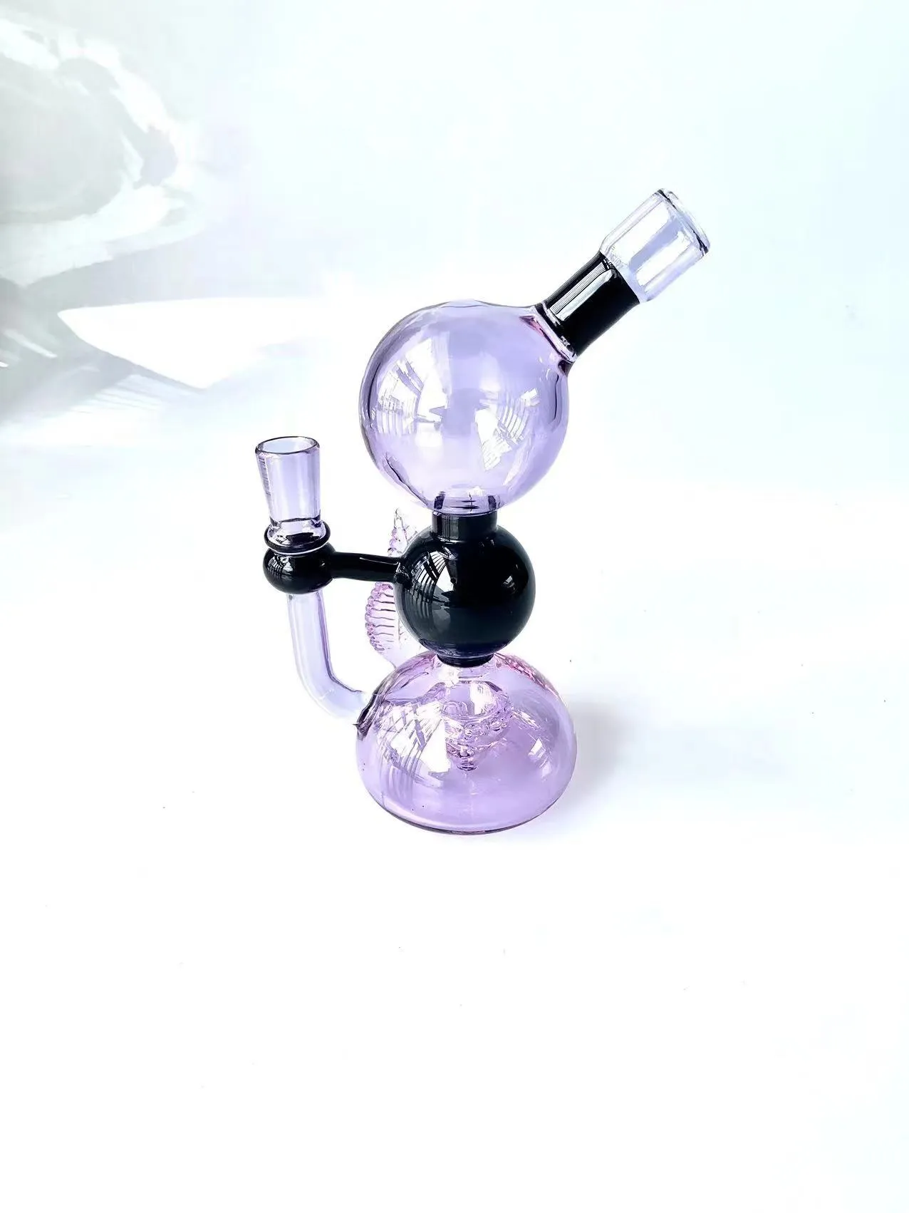 bong Catena palla narghilè tubo riciclatore olio torre di perforazione tubo trappola per ghiaccio fumo classico regalo Corno altezza ciotola 7,4 pollici personalizzato Accessori per fumatori narghilè shisha