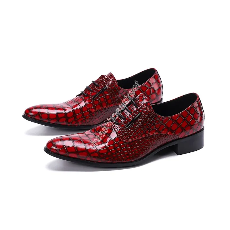 Christia Bella mode fête hommes Oxford chaussures pierre motif en cuir véritable mariage chaussures formelles à lacets chaussures habillées mâle Brogues