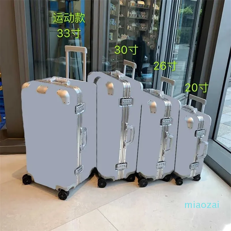 2023-9a suitcase Joint development designer Fashion bag Boarding large capacity travel leisure holiday trolley case magnesium