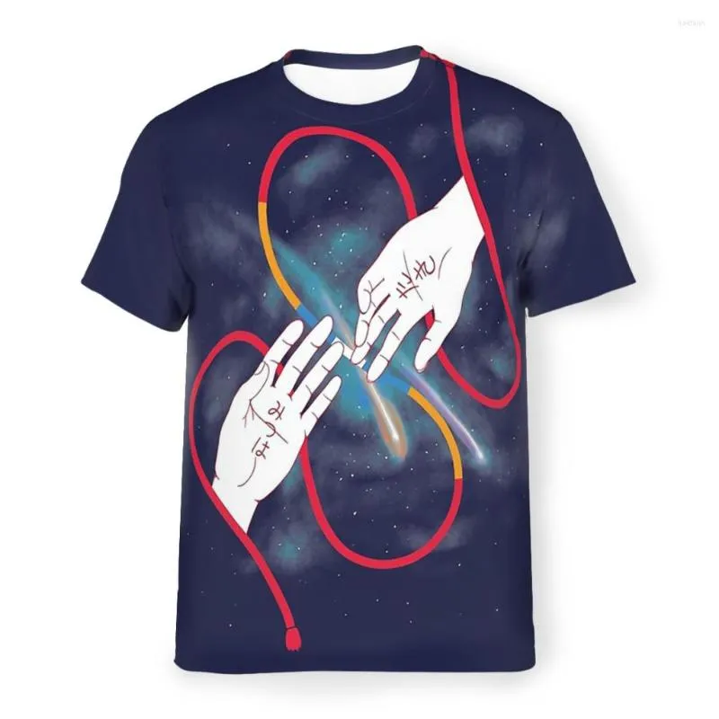 T-shirts pour hommes Kimi No Na Wa Votre nom Makoto Shinkai Tachibana Taki Miyamizu Mitsuha T-shirt en polyester spécial Chemise fine créative
