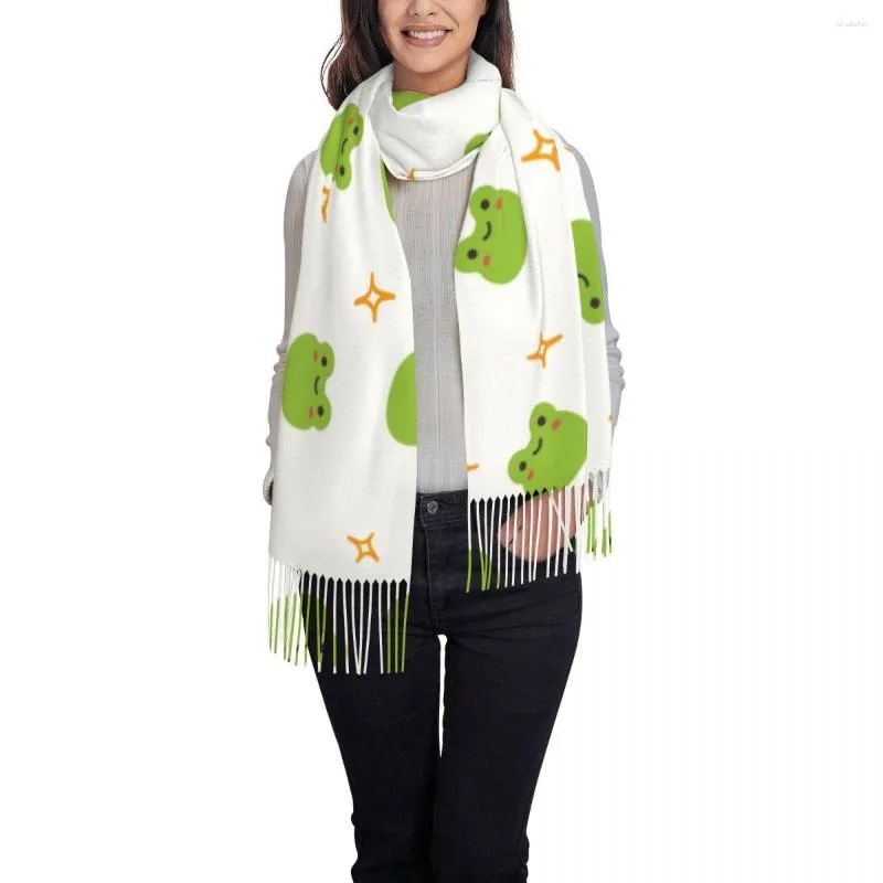 Foulards Mignon Grenouille Femmes Écharpe D'hiver Châle Et Wrap Bandana Gland Femelle