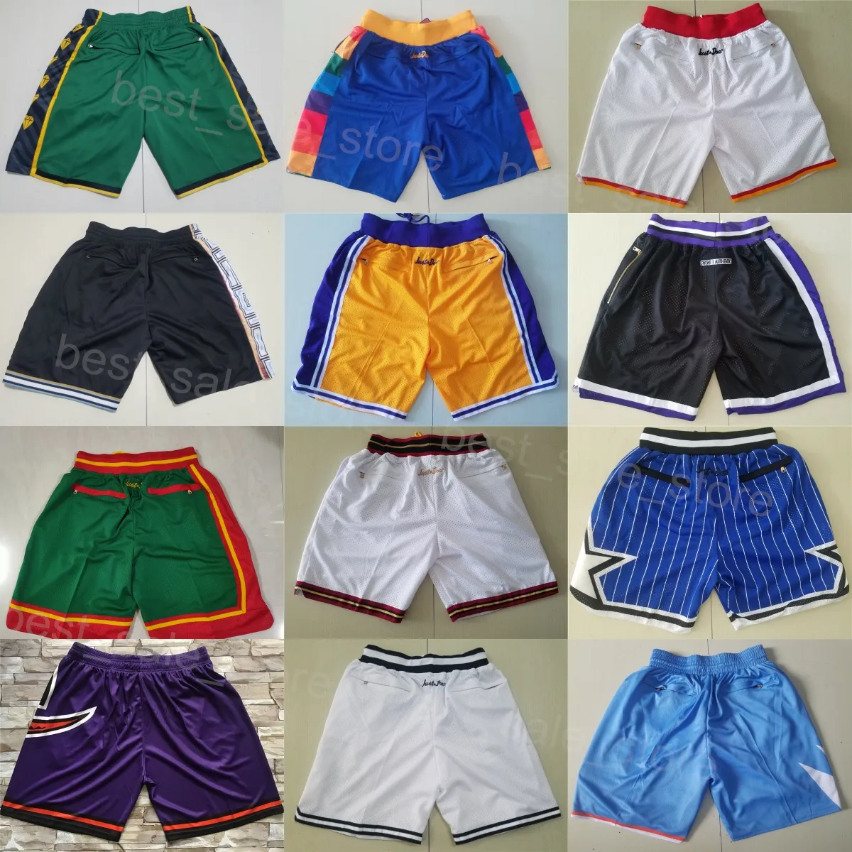 Herren-Basketball-Shorts, Sport-Laufhose, Just Don, elastische Taille, tragen Sie Justdon-Jogginghose, Tasche, Reißverschluss, genäht, kurzer Kordelzug, Austin Rivers Yuta Watanabe