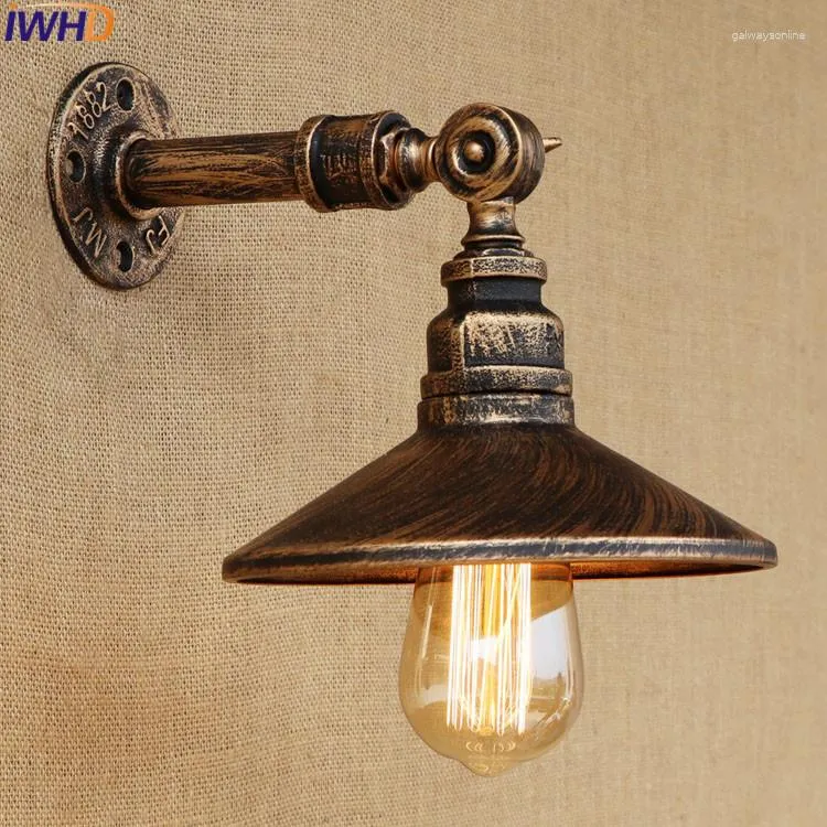 Vägglampvatten rör vintage retro loft stil industriell belysning nurale led edison sconce apliques trapp ljus