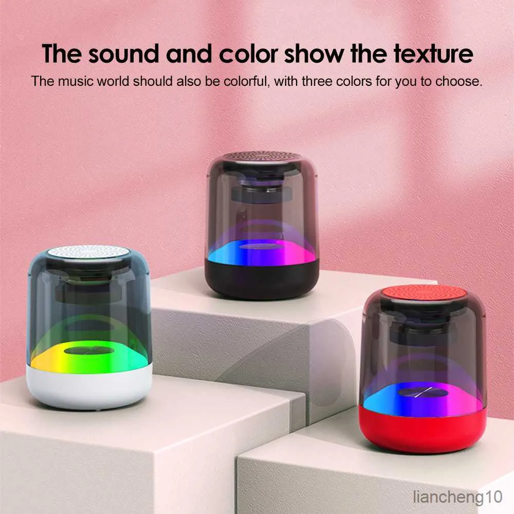 Portable Speakers Mini Mobile Bluetooth High-Quality Colorful Lights Wireless Small Sound Subwoofer Portable Home Theater R230801