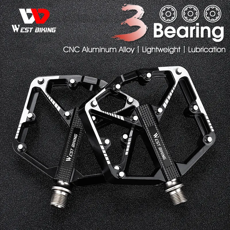 Cykelpedaler West Cykling Ultralight 3 Lager Bicycle Widen Aluminium Alloy BMX MTB Road Sealed Pedal Cycling Accessories 230801