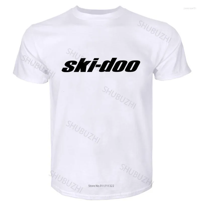 Мужские футболки Tshirt Men Men Cotton Tops Ski-Doo Snowmobile футболка Summer Fashion Teen Tee Shirt Man Tee Drop