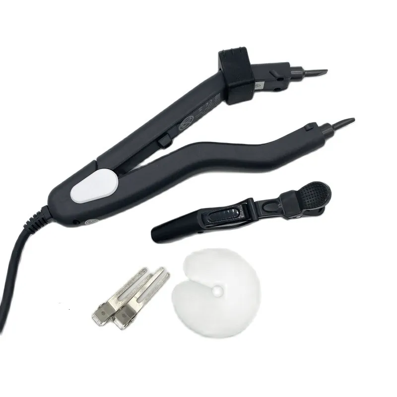 Conectores L601 Conector de cabelo de calor preto de qualidade temperatura controlável ferro de passar o kit de ferramentas de extensão de cabelo 230731