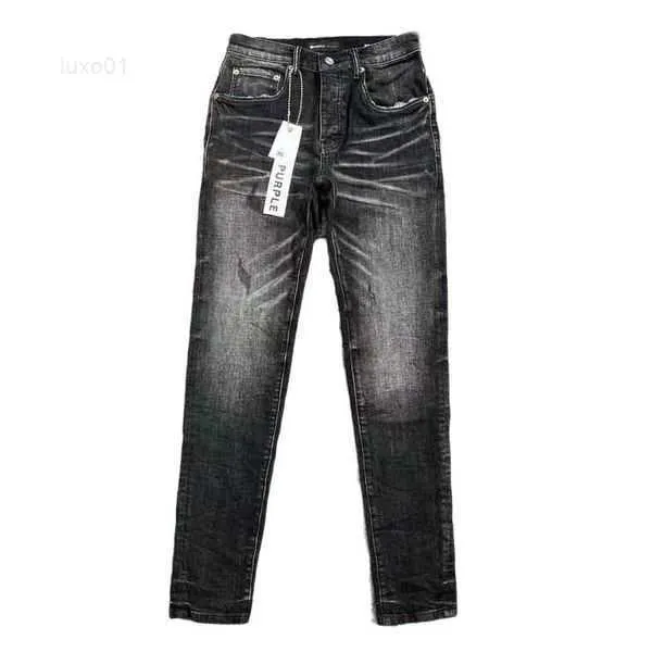 Femmes Jeans Designer Purple Brand High Street Retro Paint Spot Slim Feet Micro Elastic Men Hip-Hop Fashion Zipper Hatersh3hmm