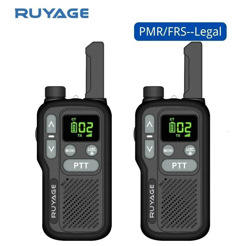 Walkie talkie ruyage Q18 Mini do ładowania talkies 1 lub 2 szt. PTT PMR4 Portable Dwukierunkowy radio na polowanie 230731