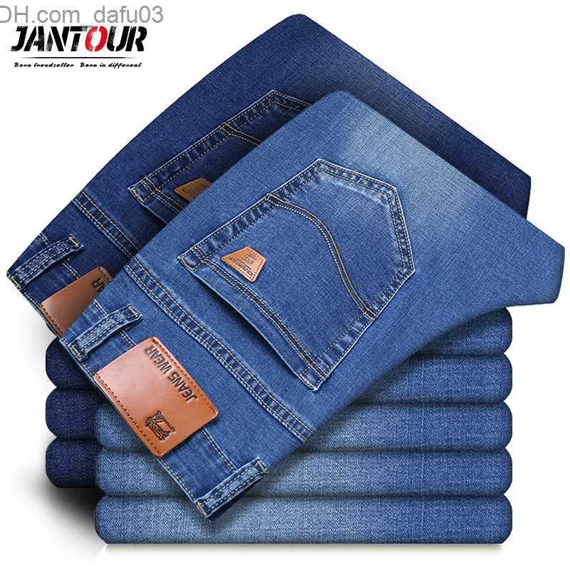 Jeans masculino novo outono inverno jeans de algodão masculino de alta qualidade calças jeans de marca famosa calças masculinas macias tamanho grande 35 36 38 40 201117 Z230801