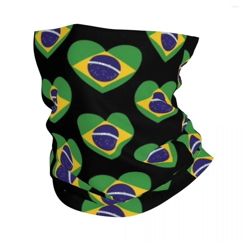 Halsdukar brasilianska flagg bandana nacke gaiter tryckt magisk halsduk multifunktion huvudbonka vandring fiske för män kvinnor vuxen tvättbar