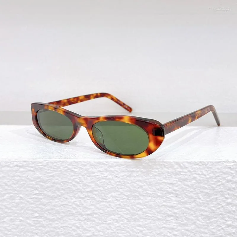 Sunglasses High Quality SL557 Acetate Women Square Small Rectangle Retro Vintage Colored Sun Glases Aesthetic Trendy