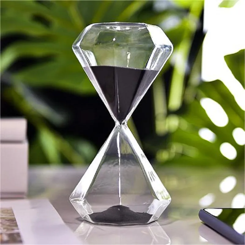 Dekorativa föremål Figurer 5 minuter Diamond Hourglass Creative Ornament Timer vardagsrum Sandklocka Vinskåp Heminredning Sandglas Birthday Present 230731