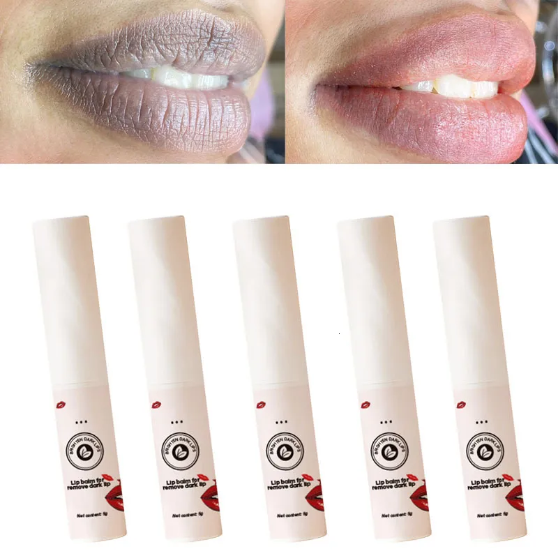 Lip Balm 5 Sets Removal Black Moisturizing Exfoliating Gel To Remove Dark Cream Gloss Base Repair Fine Care 230801