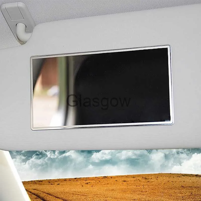 Miroirs de voiture Miroir intérieur de voiture Miroir de maquillage de voiture portable Automobile Pare-soleil Visière HD Miroirs Universel Carstyling Acier inoxydable x0801