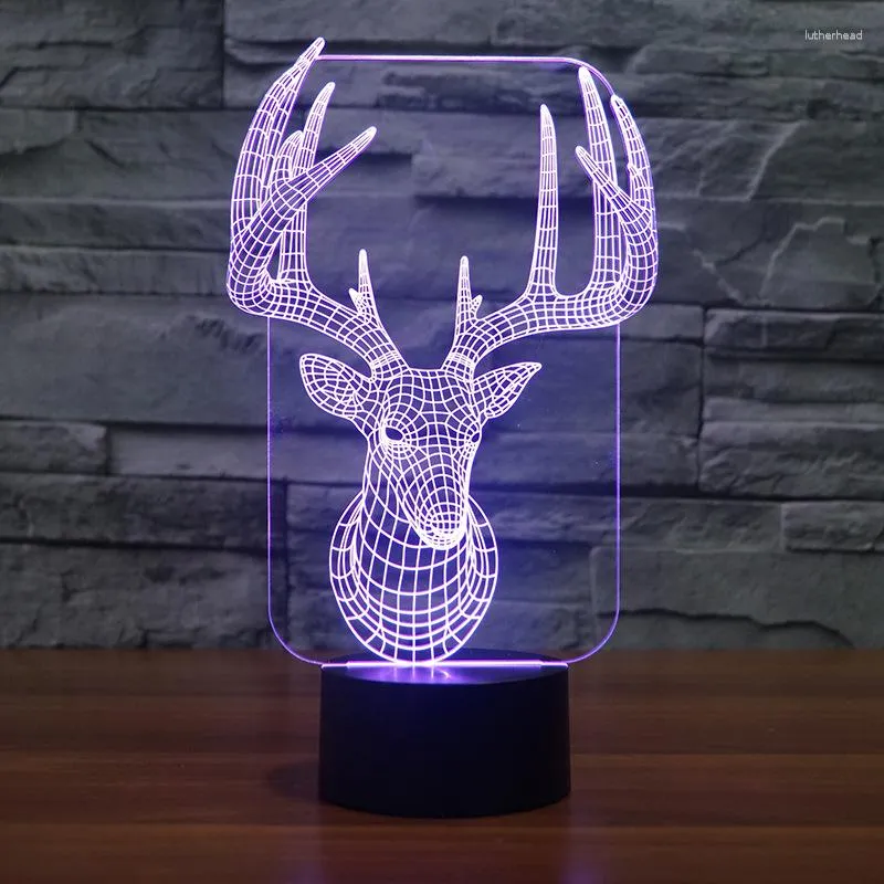 Night Lights Deer Creative Led Nightlight Wholesale Novelty Electronic Gift Atmosphere Lamp Lovely Cartoon Children's Toys