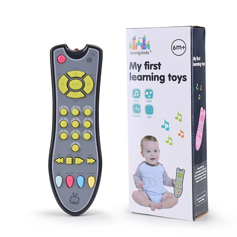 Novidade Jogos Baby TV Controle Remoto Crianças Brinquedos Educativos Musicais Precoces Simulação Controle Remoto Crianças Brinquedo de Aprendizagem com Som de Luz 230802