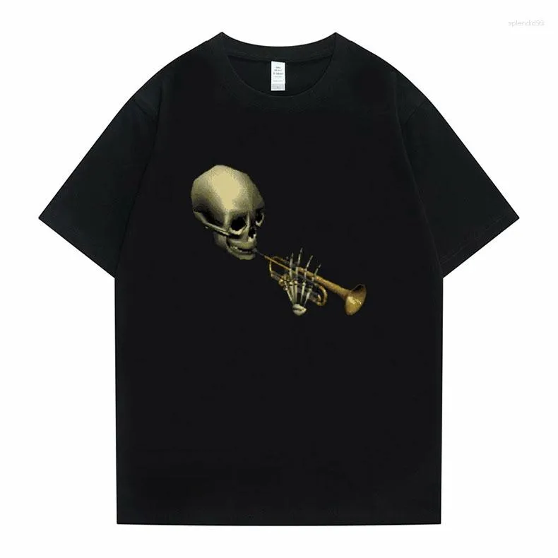 T-shirt da uomo Fashion Brand Design Skull Graphic Uomo Donna Casual Loose oversize manica corta T-shirt da uomo Vintage Anime Tshirt