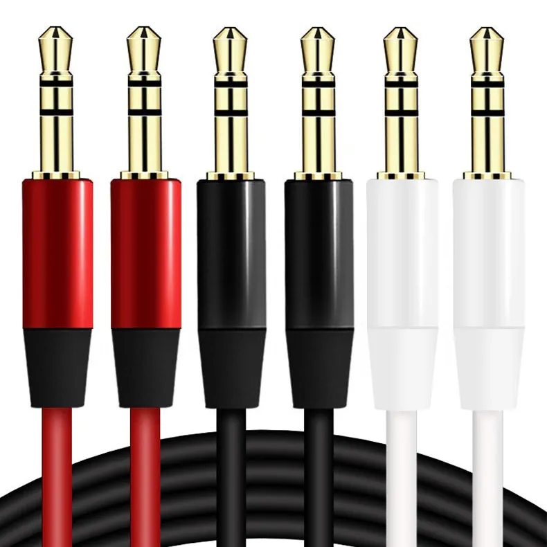 Câble Aux 3.5mm mâle à mâle câble Audio auxiliaire 1.2M câble d'extension de voiture stéréo coloré pour appareil numérique