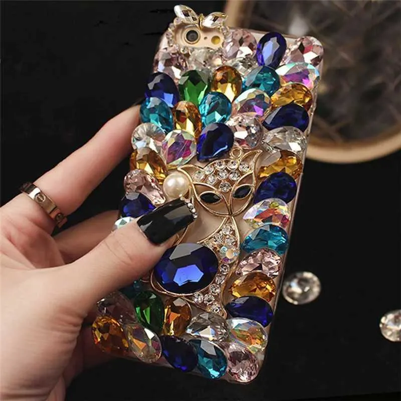 Handyhüllen Strass Fuchs Fall für iPhone14 Max 11 12 13 Mini Pro Max X XS MAX XR 6 6S 7 8 PLUS SE 2020 Hüllen Luxus Kristall Diamant Coque L230731