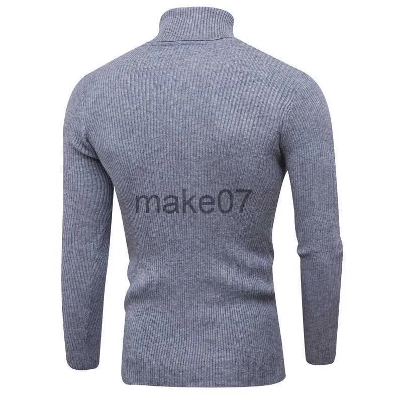 Men s Sweaters New Autumn Winter Turtleneck Sweater Men Solid Color Casual Knitted Pullovers Sweater Mens Slim Fit Pullover Mens Clothing 2023 J230802