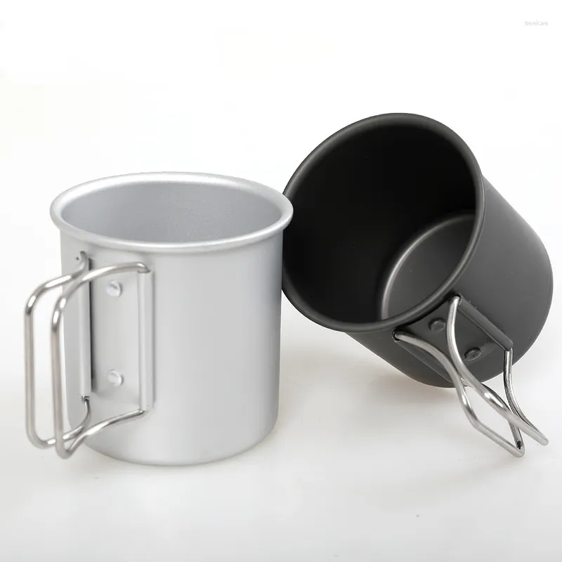 Tassen Becher Camping Tasse Outdoor Folding Wasser Tragbare Ultraleichte Aluminiumlegierung Sub-Kaffee Tee