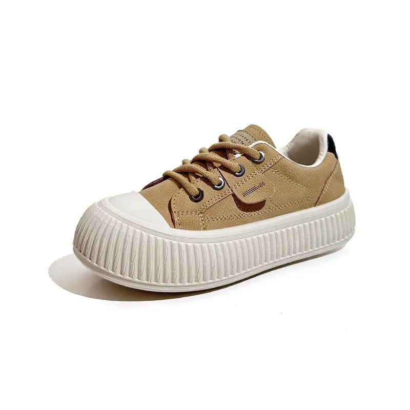 Casual Mode Schoenen Dames Designer Leren Platform Sneakers Beige Zwart Wit Outdoor Dames Meisjes Veterschoenen Platte Sportschoenen Maat 743 S 11943 s