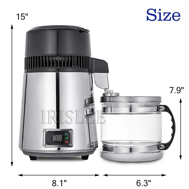 Stainless Steel 4L Temperature Controlled Water Distiller For Safe And  Drinking Water Health Distilled Water Machine 110V/220V From Lewiao0,  $262.57