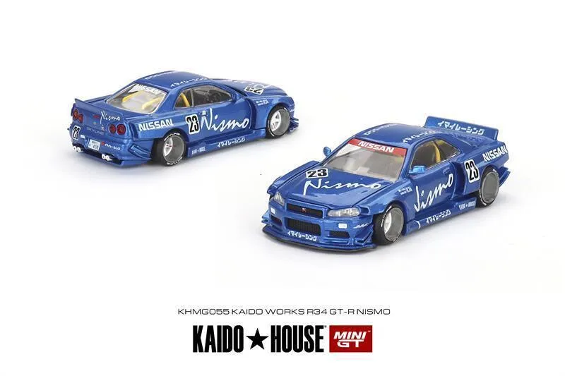 Gegoten model Kaido House x MINI GT 1 64 Nissan Skyline GTR R34 Works V3 Surf Safari RS V2 auto 230802