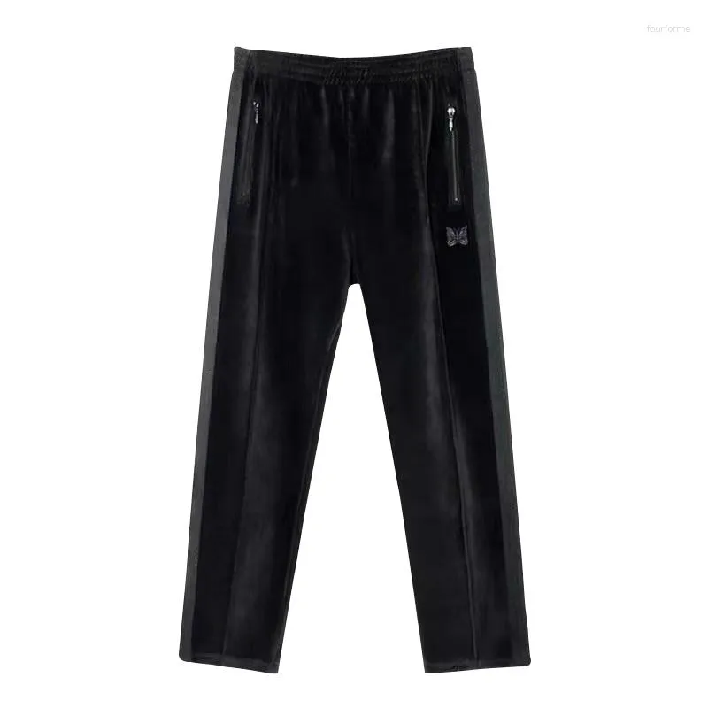 Herrenhose NEEDLES 22SS Schmetterling Minderheit Mode Amerikanischer Stil Streifen Gerade Lose Freizeit Hose mit weitem Bein