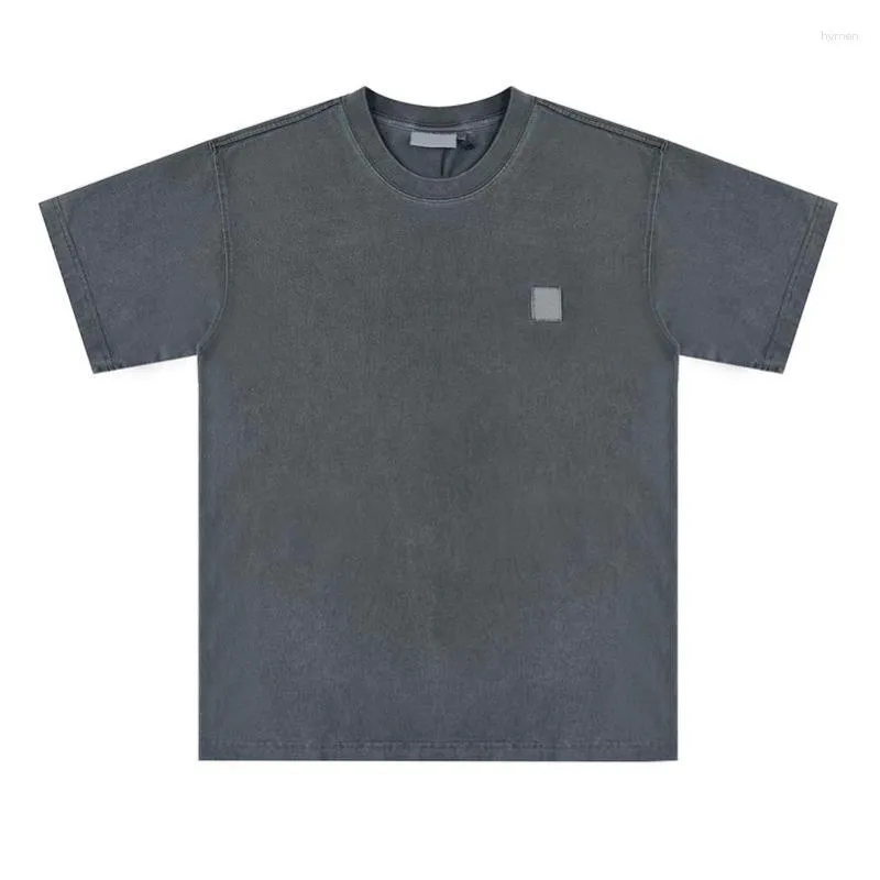 T-shirt da uomo T-shirt lavata manica corta girocollo estate cotone oversize ricamato sciolto casual streetwear magliette traspiranti MA888