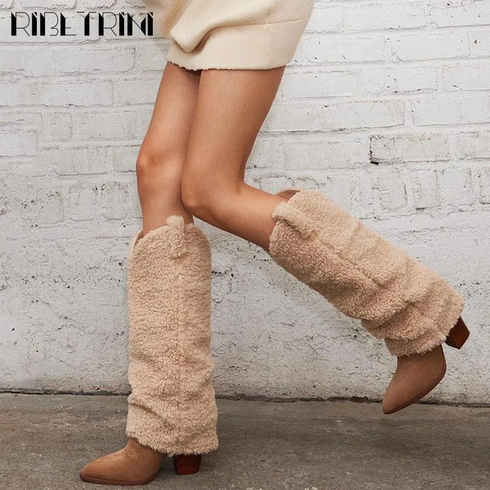 Womens Chunky High Heel Chelsea Aldo Boots Women With Fur Lining